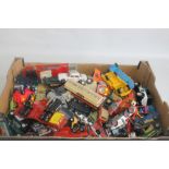 A QUANTITY OF PLAYWORN DIECAST VEHICLES to include Matchbox, Lone Star, Ertl, Corgi etc.