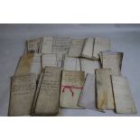 A QUANTITY OF 18TH AND 19TH CENTURY LEGAL DOCUMENTS RELATING TO THE MANOR OF TERRINGTON,