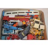 A COLLECTION OF PLAYWORN DINKY AND CORGI DIECAST VEHICLES