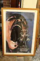 A FRAMED 1982 PINK FLOYD ' THE WALL' POSTER