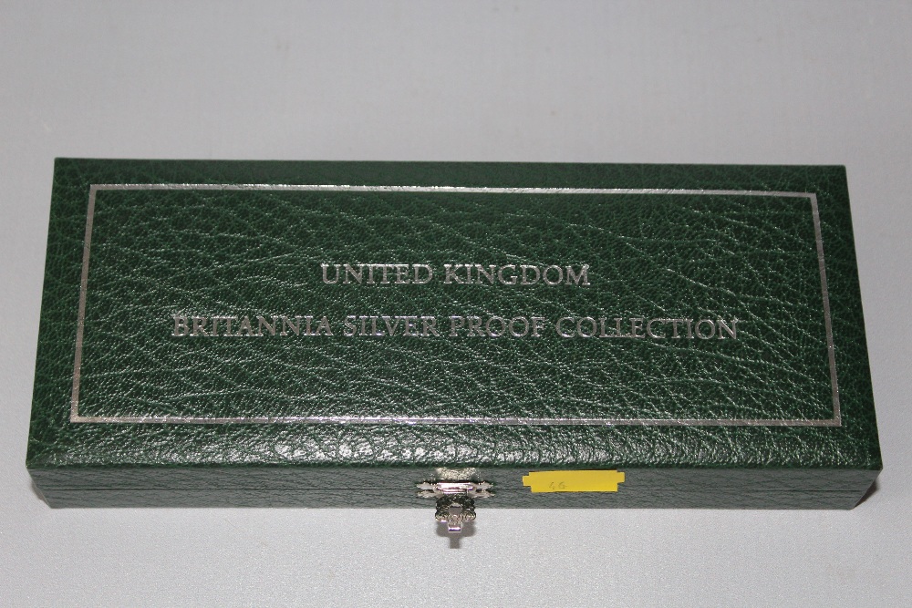 A ROYAL MINT 2001 SILVER PROOF BRITANNIA COLLECTION FOUR COIN SET, comprising £2, £1, 50 pence and - Image 3 of 3