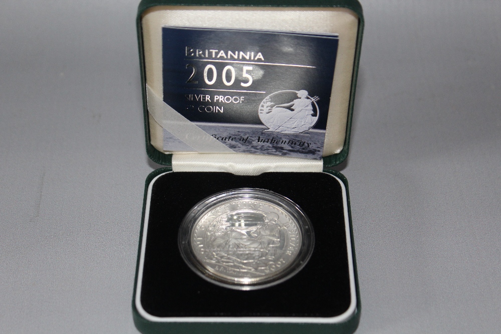 A ROYAL MINT 2005 BRITANNIA SILVER PROOF £2 COIN, with COA/Booklet, in original presentation case - Image 2 of 2