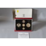 A ROYAL MINT 1997 FAMILY SILVER COLLECTION FIVE COIN SET, comprising £5 (2), £2, £1 and 50 pence,