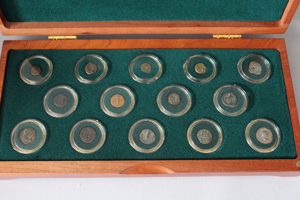 THE BIBLICAL HOLY LAND - JUDEA FOURTEEN COIN COLLECTION FROM THE TIME OF JESUS, in original