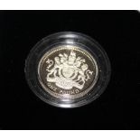 A ROYAL MINT 2003 SILVER PROOF £1 COIN, in original presentation case with COA/Booklet