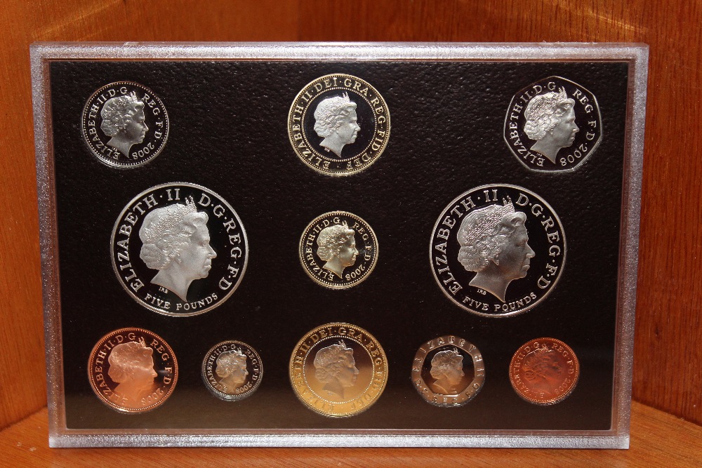 A ROYAL MINT 2008 SILVER PROOF COIN COLLECTION ELEVEN COIN SET, comprising £5 (2), £2 (2), £1, - Image 2 of 3