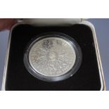 A ROYAL MINT 'HER MAJESTY QUEEN ELIZABETH - THE QUEEN MOTHER 80TH BIRTHDAY' SILVER PROOF CROWN, with