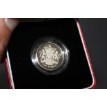 A ROYAL MINT 2003 SILVER PROOF PIEDFORT £1 COIN, with COA/Booklet, in original presentation case