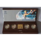 A ROYAL MINT 2002 'OFFICIAL COMMONWEALTH GAMES' SILVER PROOF PIEDFORT FOUR COIN SET, comprising four