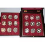 A ROYAL MINT QUEEN ELIZABETH II 40TH ANNIVERSARY CORONATION SILVER PROOF CROWN COLLECTION - EIGHTEEN