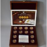 A ROYAL MINT HISTORIC GOLD SOVEREIGN COLLECTION TWELVE COIN SET, comprising Queen Elizabeth II