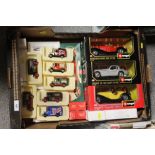 A TRAY OF MODEL CARS TO INC BOXED BURAGO, CORGI DIECAST ETC