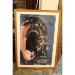 A FRAMED 1982 PINK FLOYD ' THE WALL' POSTER