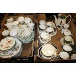 TWO TRAYS OF TEA AND DINNERWARE TO INC MIDWINTER, COLCLOUGH ETC