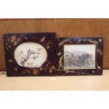 A PAIR OF EARLY 20TH CENTURY LACQUERED JAPANESE PHOTO FRAMES