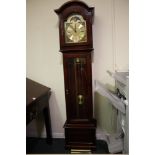 A MODERN GRANDMOTHER CLOCK WITH MOON ROLLER MECHANISM - TWO WEIGHTS / PENDULUM H-172 CM