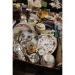 THREE TRAYS OF ASSORTED CERAMICS TO INC WEDGWOOD, ROYAL DOULTON ETC