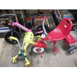 A CHILDS TRIKE AND BICYCLE PLUS ANOTHER (3)