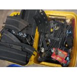 TWO PLASTIC CRATES OF SCALEXTRIC A/F