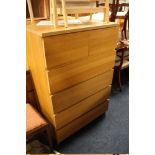 TWO MODERN SIX DRAWER CHESTS H-123 W-81 D-49 CM AND A SMALLER THREE DRAWER CHESTS (3)