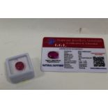 A GGL (coa) CERTIFIED OVAL NATURAL PINK SAPPHIRE 7.8ct,