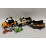 A TONKA TRUCK AND TRAILER ETC (5)