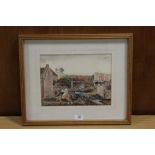 A FRAMED AND GLAZED WATERCOLOUR 'NEAR CROMER 1879' BY SAM LUCAS, DETAILS AS VERSO
