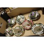 A SELECTION OF SEVEN ROYAL ALBERT PROVINCIAL FLOWERS CUPS AND SAUCERS Condition Report:Four of seven