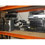 A COLLECTION OF STEREOS, DVD PLAYERS AND VCR'S ETC