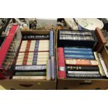 TWO TRAYS OF FOLIO SOCIETY BOOKS ETC TO INC EIGHT COPIES OF THE HISTORY OF THE DECLINE AND FALL OF