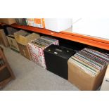 FIVE TRAYS OF LP RECORDS TO INC ELO, SIMPLY RED, SPANDAU BALLET ETC