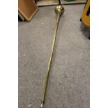 A VINTAGE 2PC BRASS COACHING HORN WITH SALVATION ARMY INSIGNIA, overall L 128 cm