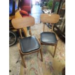 TWO MODERN SCHOOL STYLE VINTAGE CHAIRS