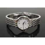 A LADIES RAYMOND WEIL STAINLESS STEEL WRISTWATCH