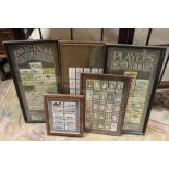 A COLLECTION OF FRAMED AND GLAZED CIGARETTE CARDS (5)
