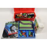 A BOX OF THOMAS THE TANK ENGINE TOYS, BOOKS ETC.