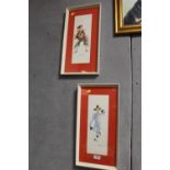 A PAIR OF ABSTRACT FIGURATIVE MIXED MEDIA STUDIES indistinctly signed lower right, framed and glazed