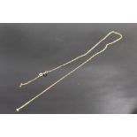 A LADIES HALLMARKED 9 CARAT GOLD CHAIN weight - 1.6g approx