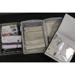 THREE BOXES OF ASSORTED FIRST DAY COVERS ETC.
