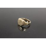 A BIRMINGHAM HALLMARKED 9 CARAT GOLD SIGNET RING size - V weight - 5.8g approx