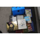 A COLLECTION OF STAMP ALBUMS ETC. AND CONTENTS TOGETHER WITH A CARRY FOLDER OF STAMPS (9)