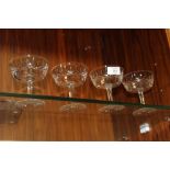A SET OF FOUR WATERFORD CRYSTAL DRINKING GLASSES