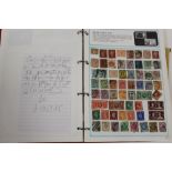 AN ALBUM OF ANTIQUE AND VINTAGE BRITISH AND WORLD STAMPS TO INCLUDE PENNY REDS, TWO PENCE BLUE ETC.