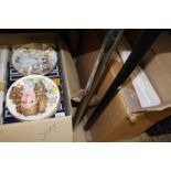 TWO BOXES OF ASSORTED COLLECTORS PLATES to include Royal Worcester examples