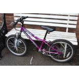 A PURPLE APOLLO ZEST CHILDS BICYCLE