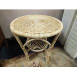 A SMALL BAMBOO CIRCULAR OCCASIONAL TABLE H-57 CM