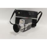 A VINTAGE ILFORD ELMO MODEL 6 CAMERA WITH CARRY CASE