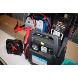 FOUR BATTERY CHARGERS / JUMP STARTERS TO INC HALFOPDS ETC