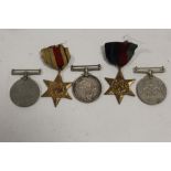 A COLLECTION OF WWII ERA MEDALS AWARDED TO C301569 A.S.VAN ROOYEN TO INCLUDE AN AFRICA SERVICE MEDAL