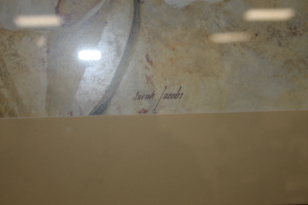 A LARGE FRAMED MODERN BOTANICAL PRINT SIGNED SARAH JACOBS - Image 2 of 2